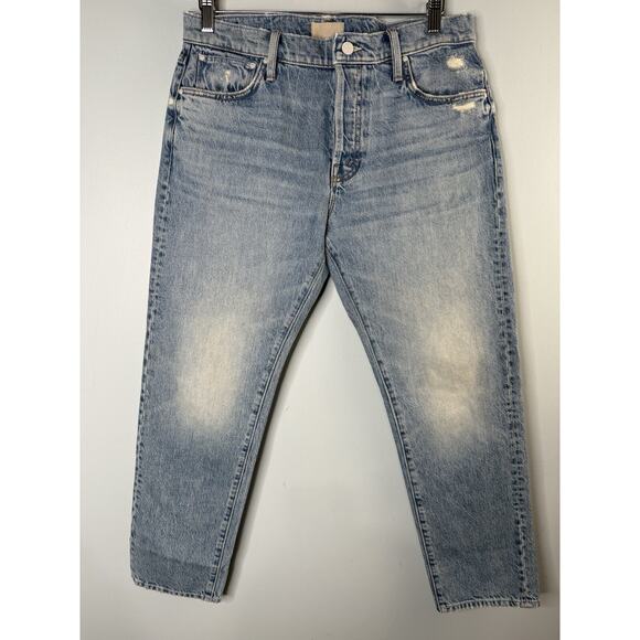 MOTHER Mens Stubbie Chaser Shoo! Wash Size 30 Ankle Jeans Button Fly Light Wash - Picture 1 of 14